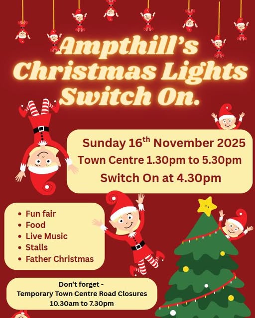 Ampthill Christmas Lights Switch On (12/11/2025)